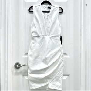 Lulus Cocktail Hour ivory wrap dress, size XS